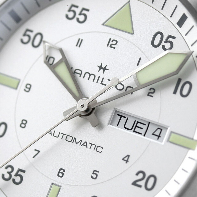 ハミルトン カーキ アビエーション カーキ パイロット デイデイト オートマティック 42mm 自動巻き 腕時計 メンズ HAMILTON H64635550 アナログ シルバー ブラウン スイス製 ブランド おしゃれ 防水 プレゼント 男性 実用的