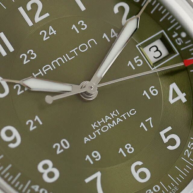 ハミルトン カーキ フィールド オート 38mm 自動巻き 腕時計 ブランド メンズ HAMILTON KHAKI FIELD H70455560 アナログ グリーン ブラウン おしゃれ 防水 プレゼント 男性 実用的