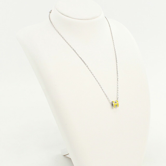 エルメス ペンダント レディース ブランド HERMES MINI POP H シルバー-イエロー アクセサリー