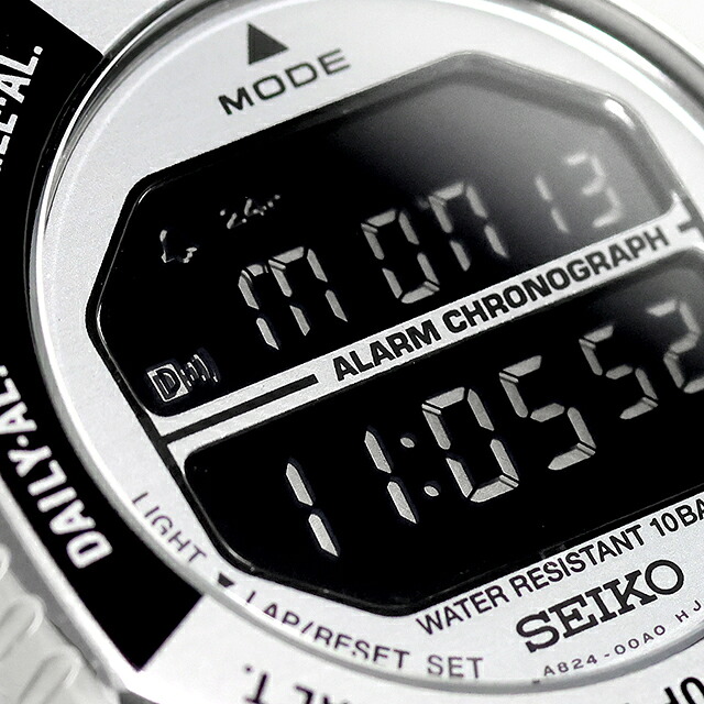 セイコーセレクション デジタルクオーツ クォーツ 電池式 腕時計 ブランド メンズ クロノグラフ ロトコール SEIKO SELECTION HFL002P デジタル ブラック シルバー 黒 おしゃれ 防水 プレゼント 男性 実用的
