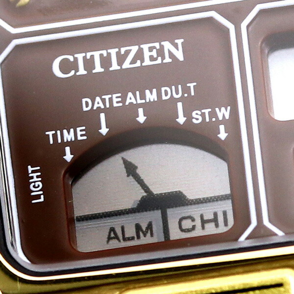 シチズン レコードレーベル アナデジテンプ 腕時計 クロノグラフ 温度計 アナログ デジタル JG2103-72X CITIZEN ゴールド ブランド おしゃれ 防水 プレゼント 男性 実用的