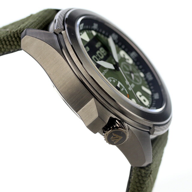 シチズン プロマスター ランド 光発電エコドライブ 腕時計 メンズ クロノグラフ ソーラー CITIZEN PROMASTER JV1005-02W アナデジ ブラック カーキ 黒 ブランド おしゃれ 防水 文字盤 大きい プレゼント 男性 実用的