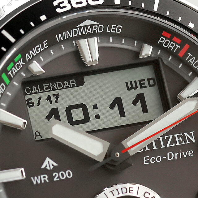 シチズン プロマスター MARINEシリーズ コンビネーションウオッチ Wave Tracker ヨットタイマー エコ・ドライブ 腕時計 ブランド メンズ クロノグラフ ソーラー CITIZEN PROMASTER JV3001-53E おしゃれ 防水 文字盤 大きい プレゼント 男性 実用的