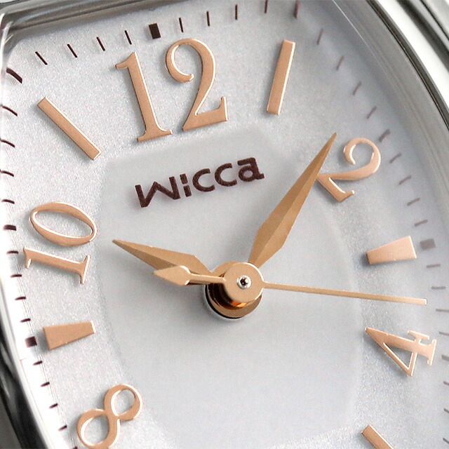 シチズン ウィッカ ソーラー レディース 腕時計 ホワイト ピンクゴールド CITIZEN wicca KH8-713-11 時計 ブランド おしゃれ 防水 軽い 華奢 かわいい プレゼント 女性 実用的