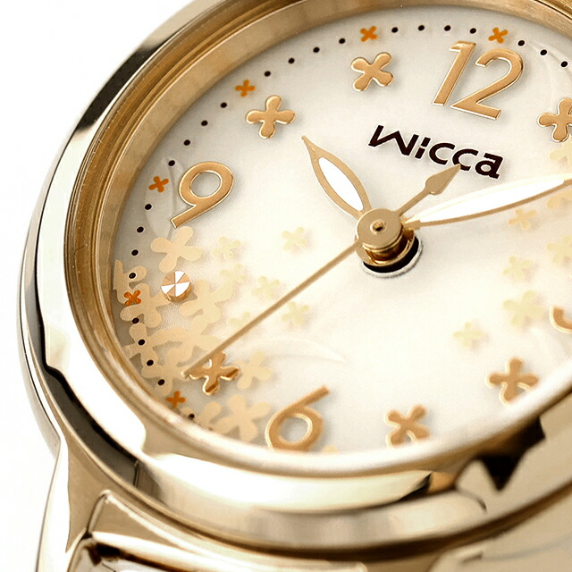 シチズン ウィッカ 秋限定モデル ソーラーテック 腕時計 ブランド レディース 数量限定 替えベルト CITIZEN wicca KP3-627-91 アナログ シルバー ゴールド おしゃれ 防水 軽い 華奢 かわいい プレゼント 女性 実用的