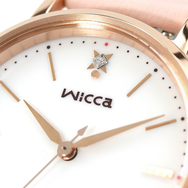 シチズン ウィッカ ソーラーテック 腕時計 レディース ダイヤモンド CITIZEN wicca KP5-166-14 シルバー ライトピンク ブランド おしゃれ 防水 軽い 華奢 かわいい プレゼント 女性 実用的