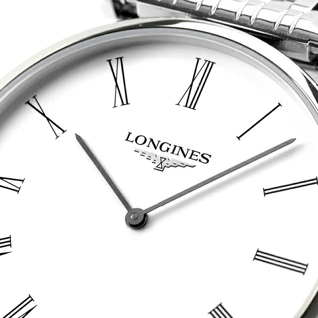 ロンジン グランクラシック クオーツ 腕時計 ブランド メンズ LONGINES L4.709.4.21.6 アナログ ホワイト 白 スイス製 おしゃれ 防水 プレゼント 男性 実用的