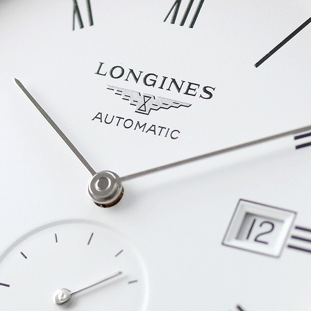 ロンジン エレガント 自動巻き 腕時計 ブランド メンズ LONGINES L4.812.4.11.2 アナログ ホワイト ベージュ 白 スイス製 おしゃれ 防水 プレゼント 男性 実用的