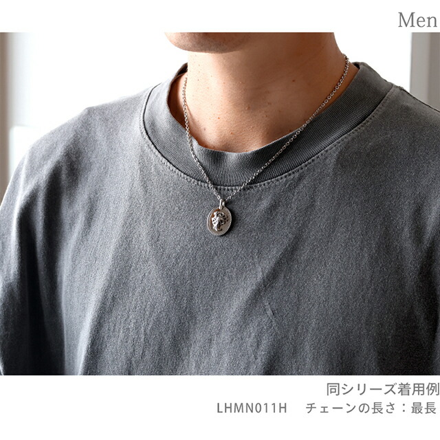 ライオンハート ネックレス メンズ レディース ブランド LION HEART コイン 動物 LHMN011H シルバー アクセサリー