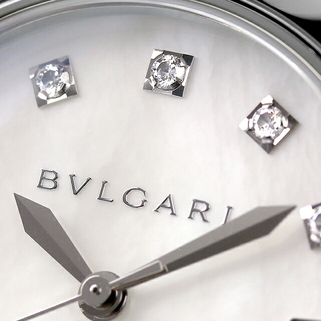 ブルガリ ルチェア 自動巻き 腕時計 レディース ダイヤモンド BVLGARI LU36WSSD/11 ホワイトパール 白 スイス製 高級 ブランド おしゃれ 防水 軽い 華奢 かわいい プレゼント 女性 実用的