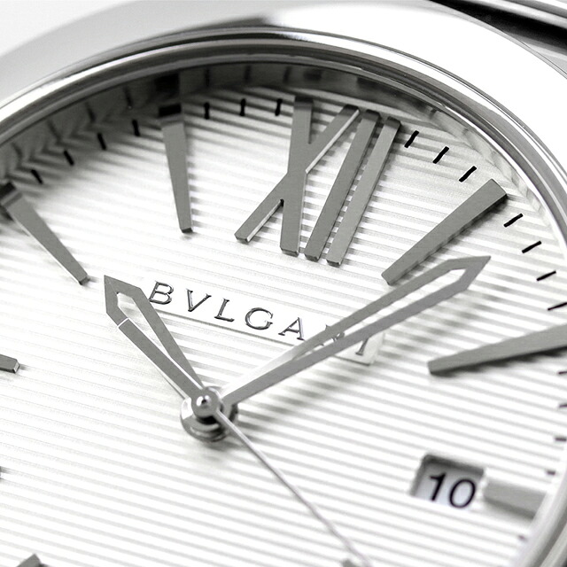 ブルガリ ルチェア 自動巻き 腕時計 メンズ BVLGARI LU40C6SLD シルバー ブラック 黒 スイス製 高級 ブランド おしゃれ 防水 プレゼント 男性 実用的