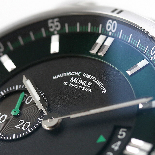 ミューレ・グラスヒュッテ TEUTONIA SPORT II “RACING GREEN” 自動巻き 腕時計 ブランド メンズ Muhle Glashutte M1-29-74-LB アナログ ブラック グリーン 黒 ドイツ製