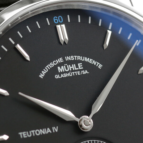 ミューレ・グラスヒュッテ 41mm ドイツ製 自動巻き メンズ 腕時計 M1-44-43-LB Muhle Glashutte ブラック ブランド おしゃれ 防水 プレゼント 男性 実用的