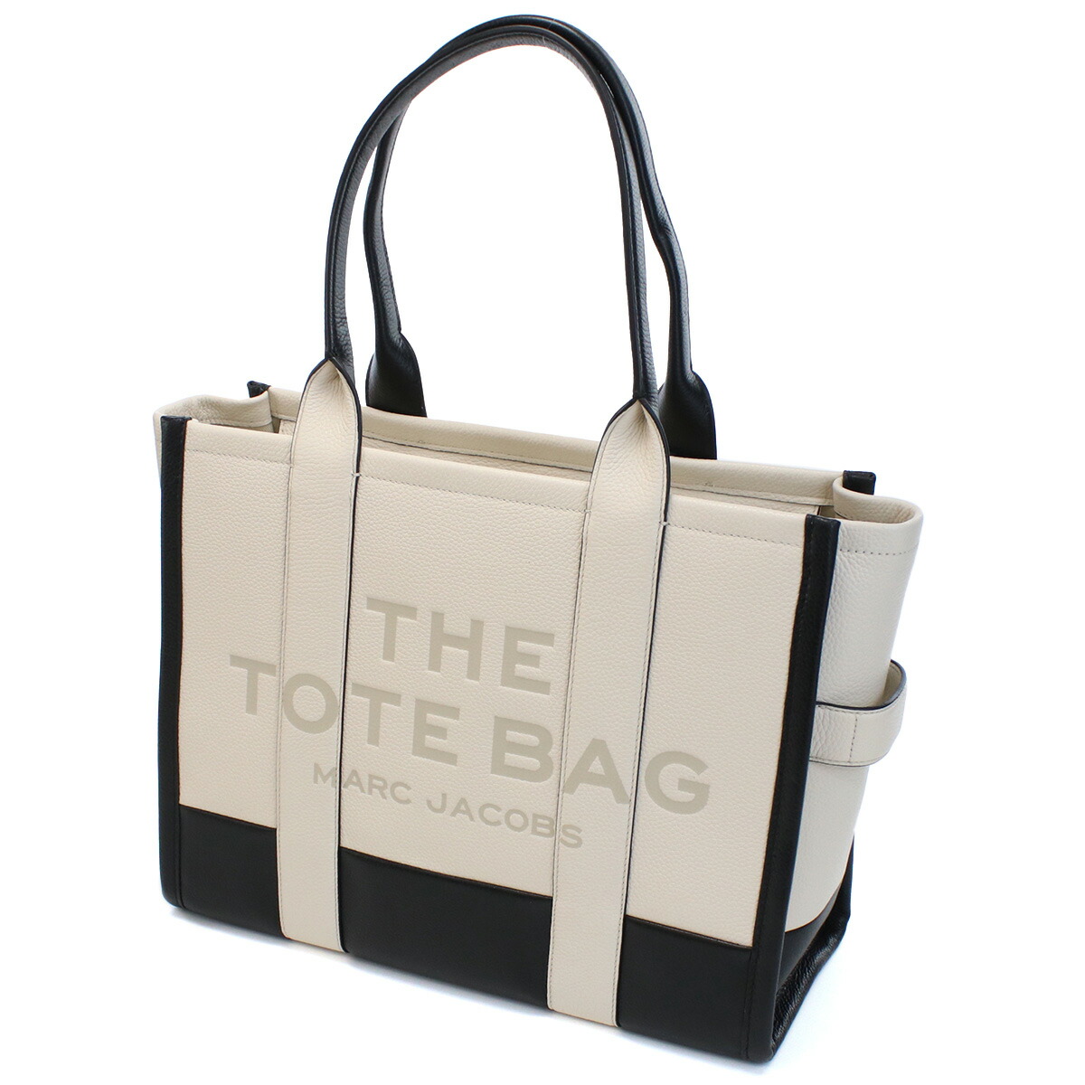MARC JACOBS マークジェイコブス トートバッグ レディース H015L01RE22 IVORY MULTI ホワイト系 ロゴ レザー バッグ 肩掛け マチあり ファスナー開閉 バック 誕生日 軽量 手提げ ブランド 高級 おしゃれ プレゼント 女性 実用的 かわいい