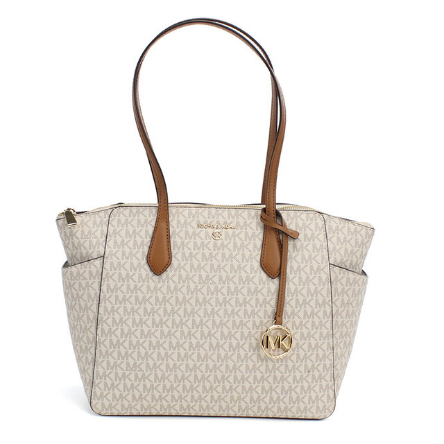 マイケルコース トートバッグ レディース ブランド Michael Kors MARILYN ミャンマー 30S2G6AT2B VANILLA-ACRN ホワイト系 ブラウン系 バッグ 軽量 手提げ 高級 おしゃれ プレゼント 女性 実用的 かわいい