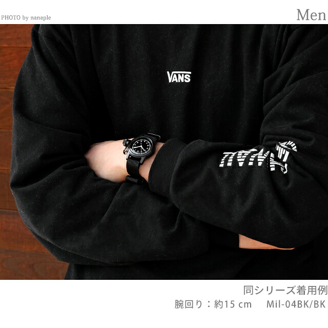 ナバルウォッチ Naval military watch US MARINE USN BUSHIPS type クォーツ 電池式 腕時計 ブランド メンズ NAVAL WATCH Mil-04SV/BK アナログ ブラック 黒 おしゃれ 防水 プレゼント 男性 実用的
