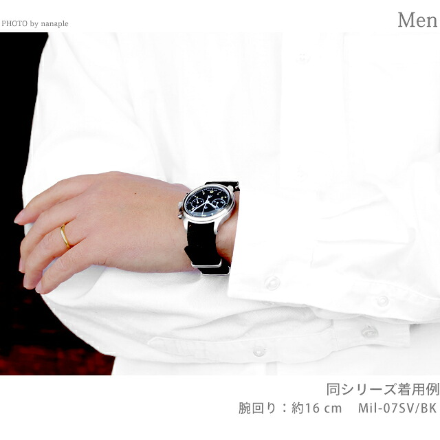 ナバルウォッチ NAVAL MILITARY WATCH British ROYAL Airforce Chronograph TYPE クォーツ 電池式 腕時計 ブランド メンズ クロノグラフ NAVAL WATCH Mil-07SV/BK アナログ ブラック 黒 日本製 おしゃれ 防水 プレゼント 男性 実用的