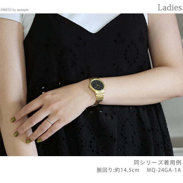 カシオ チープカシオ CASIO STANDARD クォーツ 電池式 MQ-24GA-1A ユニセックス チプカシ メンズ レディース 腕時計 ブランド アナログ ブラック ゴールド 黒 おしゃれ 防水 かわいい プレゼント 実用的