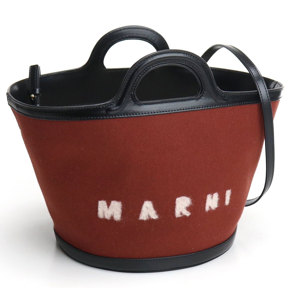 マルニ トートバッグ レディース MARNI ウール ナイロン カーフレザー イタリア BMMP0097Q1 ブラウン系 バッグ 軽量 手提げ ブランド 高級 おしゃれ プレゼント 女性 実用的 かわいい