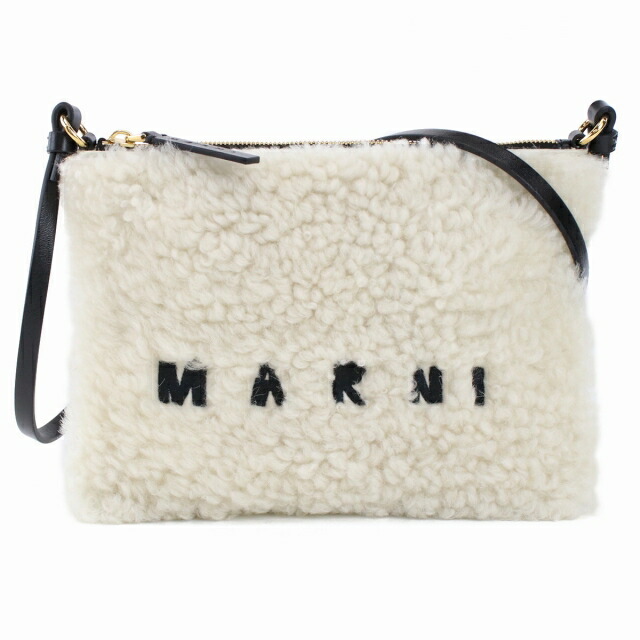 マルニ 斜め掛けショルダーバッグ レディース MARNI ラム レザー イタリア PHMO0011L0 ホワイト系 バッグ 斜めがけ ブランド 高級 おしゃれ プレゼント 女性 実用的 かわいい