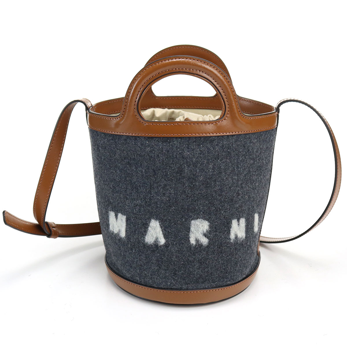 マルニ 斜め掛けショルダーバッグ レディース MARNI ウール、ナイロン イタリア SCMP0056Q4 グレー系 バッグ 斜めがけ ブランド 高級 おしゃれ プレゼント 女性 実用的 かわいい