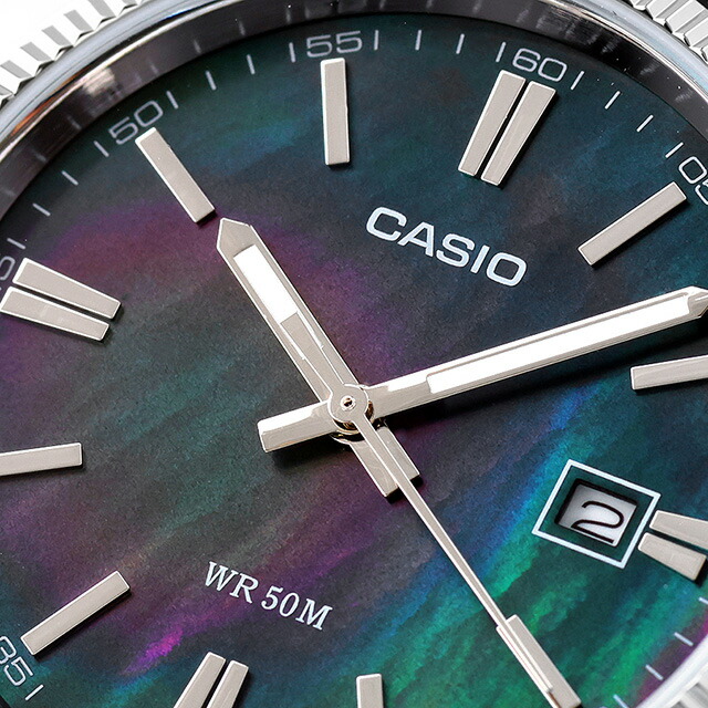 カシオ チープカシオ CASIO クォーツ 電池式 MTP-1302DS-1AV スタンダード 海外モデル メンズ チプカシ 腕時計 ブランド カシオ casio アナログ マザーオブパール 黒 おしゃれ 防水 小さい 軽い かわいい プレゼント 実用的 学生 受験生 受験用 試験用 受験対応