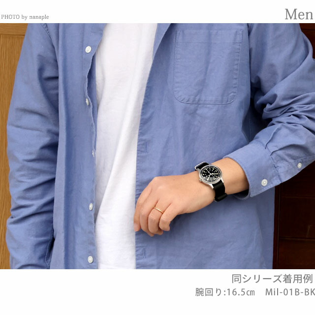 ナバルウォッチ Naval military watch US Army Type クォーツ 電池式 腕時計 ブランド メンズ NAVAL WATCH Mil-01B-BK アナログ ブラック 黒 おしゃれ 防水 プレゼント 男性 実用的