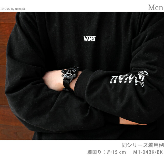 ナバルウォッチ Naval military watch US MARINE USN BUSHIPS type クォーツ 電池式 腕時計 ブランド メンズ NAVAL WATCH Mil-04BK／BK アナログ オールブラック 黒 おしゃれ 防水 プレゼント 男性 実用的
