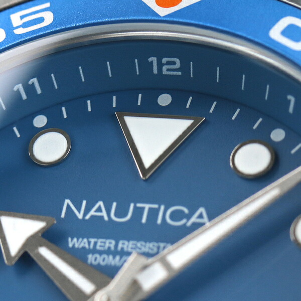 NAUTICA ノーティカ 時計 パシフィックビーチ 44mm 100防水 メンズ 腕時計 NAPPBF146 ブルー ブランド おしゃれ 防水 プレゼント 男性 実用的