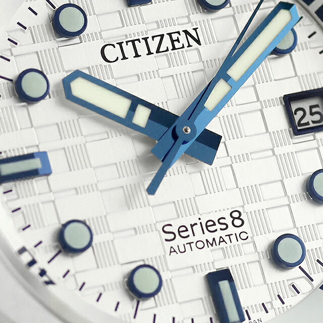 シチズン シリーズ8 メカニカル Cal. 9051 自動巻き 腕時計 ブランド メンズ CITIZEN Series 8 NB6060-07A アナログ シルバー ネイビー 日本製 高級 おしゃれ 防水 文字盤 大きい プレゼント 男性 実用的