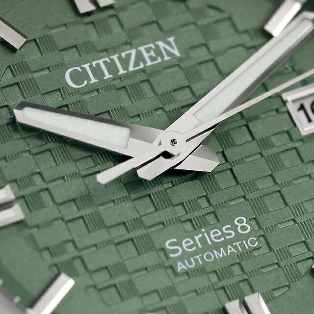 シチズン シリーズ8 メカニカル Cal. 9051 自動巻き 腕時計 ブランド メンズ CITIZEN Series 8 NB6080-51W アナログ グリーン 日本製 高級 おしゃれ 防水 文字盤 大きい プレゼント 男性 実用的