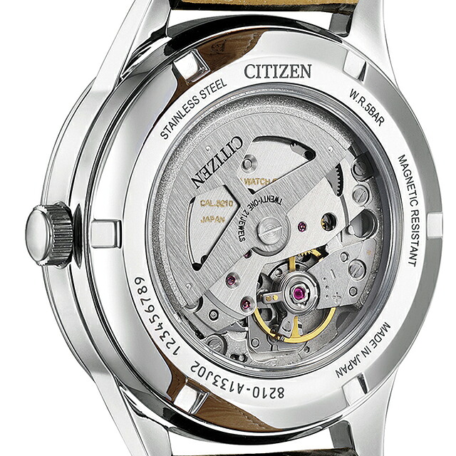 シチズン コレクション メカニカル 機械式時計 腕時計 ブランド メンズ CITIZEN COLLECTION NJ0250-01B アナログ シルバー ブラウン 日本製 おしゃれ 防水 プレゼント 男性 実用的