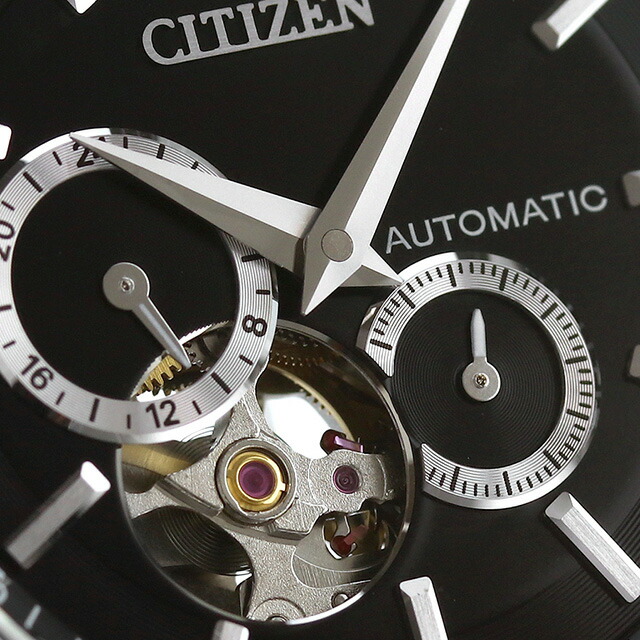 シチズン コレクション メカニカル 自動巻き 腕時計 メンズ オープンハート CITIZEN COLLECTION NP1010-78E アナログ ブラック 黒 日本製 ブランド おしゃれ 防水 プレゼント 男性 実用的