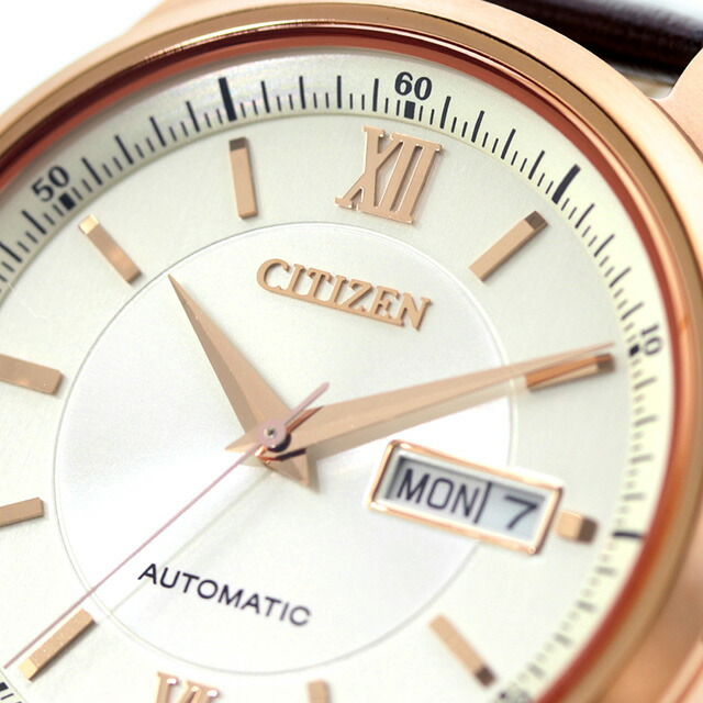 シチズン コレクション メカニカル デイ＆デイト 自動巻き 腕時計 ブランド メンズ CITIZEN COLLECTION NY4052-16A アナログ シルバー ブラウン おしゃれ 防水 プレゼント 男性 実用的