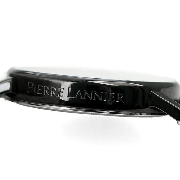 ピエールラニエ フランス製 39mm メンズ 腕時計 P404D433 Pierre Lannier オールブラック 革ベルト 時計 ブランド おしゃれ 防水 プレゼント 男性 実用的