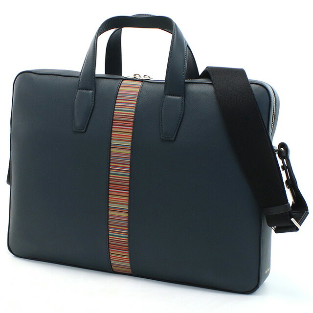 ポール・スミス ブリーフケース メンズ Paul Smith レザー タイ M1A6603 BLUE ブルー系 バッグ 軽量 A4 ノートpc ブランド 高級 おしゃれ プレゼント 男性 実用的 かっこいい