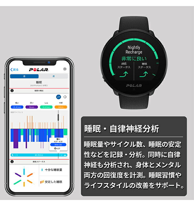 ポラール Unite バックル＆ループ S-L 充電式クオーツ スマートウォッチ メンズ レディース フィットネスウォッチ Bluetooth POLAR 900108443 デジタル ブラック 黒 ギフト プレゼント 実用的
