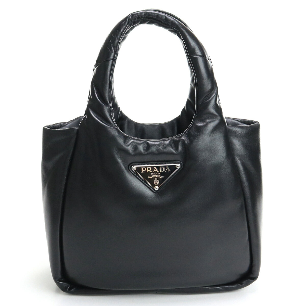 プラダ ハンドバッグ レディース PRADA NAPPA SOFT レザー イタリア 1BG412 NERO ブラック バッグ 軽量 小さめ 手提げ ブランド 高級 おしゃれ プレゼント 女性 実用的 かわいい