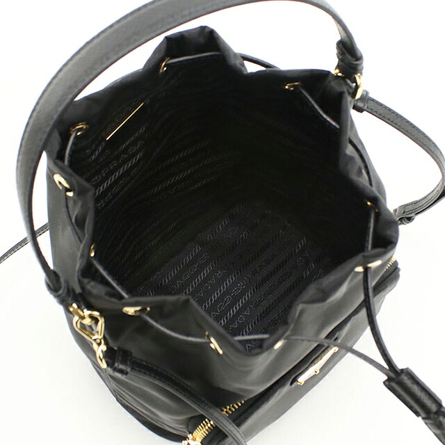 プラダ ハンドバッグ レディース ブランド PRADA VELA 2WAY 1BH038 ブラック 軽量 小さめ 手提げ 高級 おしゃれ プレゼント 女性 実用的 かわいい