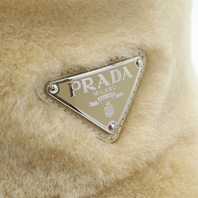 プラダ ハット ユニセックス ブランド PRADA MONTONE シープスキン染ファー イタリア 1HC137 ECRU ベージュ系 帽子 選べるモデル
