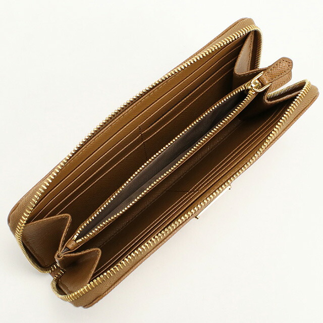 プラダ 長財布ラウンドファスナー レディース ブランド PRADA 1ML506 CARAMEL 財布