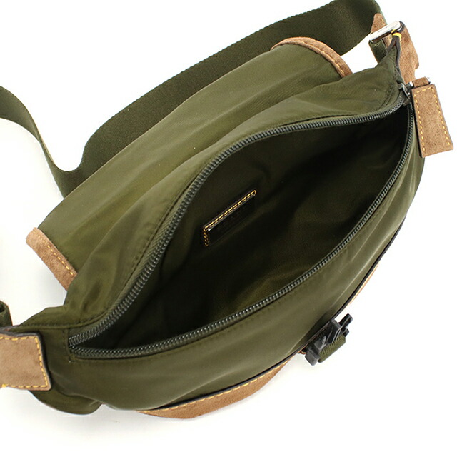 プラダ ボディバッグ メンズ ブランド PRADA 2VH176 カーキ バッグ 斜めがけ 軽量 小さめ ブランド 高級 おしゃれ プレゼント 男性 実用的 かっこいい