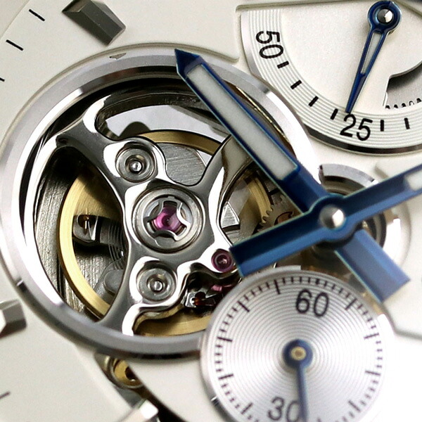 オリエントスター モダンスケルトン 41mm 自動巻き RK-AV0007S 腕時計 メンズ ホワイト ブラック MODERNSKELETON ブランド おしゃれ 防水 プレゼント 男性 実用的
