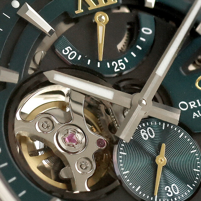 オリエントスター Contemporary Modern Skeleton 自動巻き 腕時計 ブランド メンズ オープンハート ORIENT STAR RK-AV0134E アナログ グリーン 日本製 おしゃれ 防水 プレゼント 男性 実用的