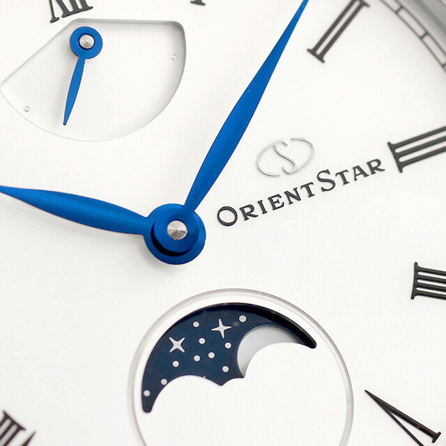 オリエントスター Classic Collection M45 F8 Mechanical Moon Phase 手巻き 腕時計 ブランド メンズ ムーンフェイズ ORIENT STAR RK-BW0001S ホワイト ブラック 黒 おしゃれ 防水 プレゼント 男性 実用的