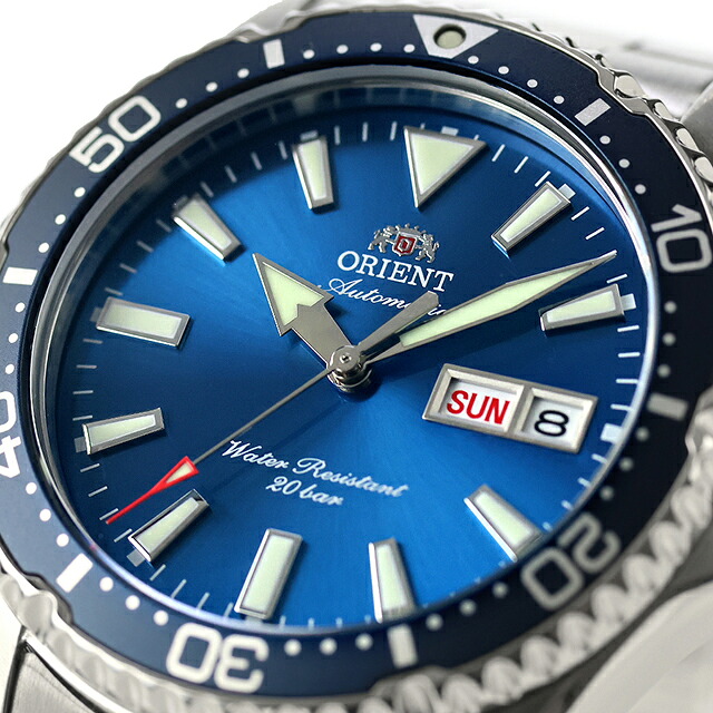 オリエント スポーツ マコ 自動巻き 腕時計 ブランド メンズ ORIENT SPORTS RN-AA0824L アナログ ブルー おしゃれ 防水 プレゼント 男性 実用的