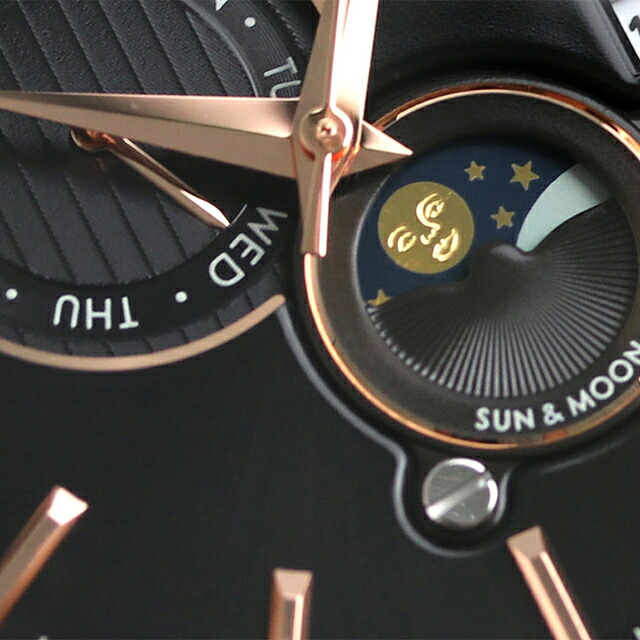 オリエント 自動巻き サン&ムーン メンズ 腕時計 RN-AK0304B ORIENT 時計 機械式 ブラック ブランド おしゃれ 防水 プレゼント 男性 実用的