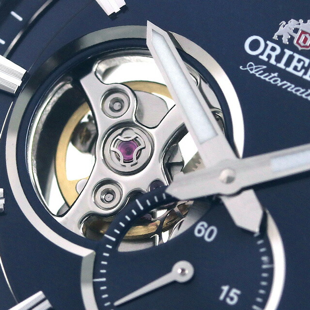 オリエント コンテンポラリー セミスケルトン 自動巻き RN-AR0002L ORIENT メンズ 腕時計 ネイビー ブランド おしゃれ 防水 プレゼント 男性 実用的