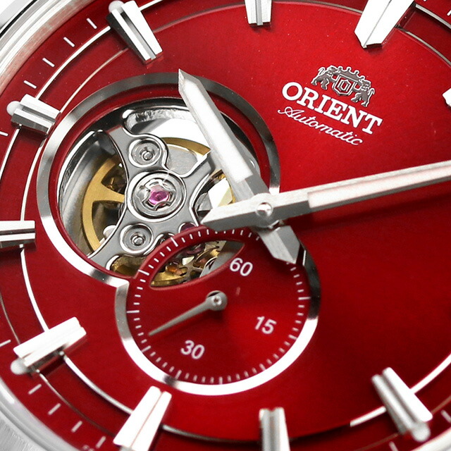 オリエント コンテンポラリー セミスケルトン 自動巻き 腕時計 メンズ オープンハート ORIENT CONTEMPORARY RN-AR0010R アナログ レッド スケルトン 赤 ブランド おしゃれ 防水 プレゼント 男性 実用的