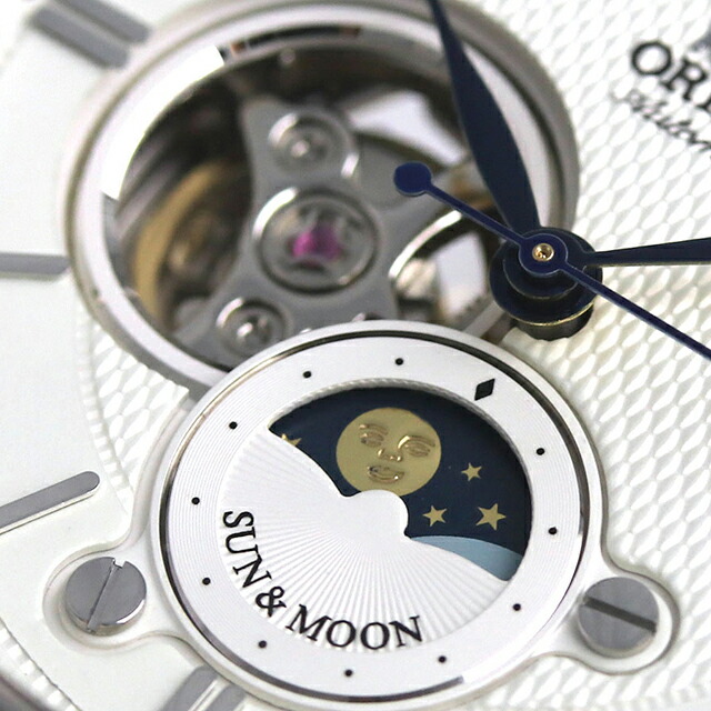 オリエント 腕時計 メンズ ORIENT サン＆ムーン 42mm 機械式 RN-AS0003S 革ベルト ブランド おしゃれ 防水 プレゼント 男性 実用的
